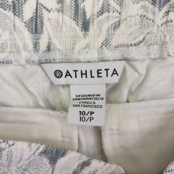 Athleta Trekkie Convertible Hike Pant Floral Print Belted Womens Size 10P 988053 - Picture 7 of 9